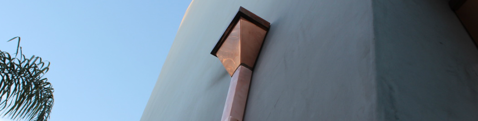 Collectors Or Leader Heads A Plus Gutter Systems 323 405 4555 Seamless Rain Gutters Los Angeles And Orange County Metal Siding Metal Cladding